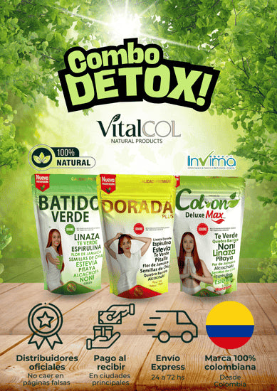 COMBO DETOX® $99.900 PAGA 2 PRODUCTOS Y RECIBE EL 3RO GRATIS