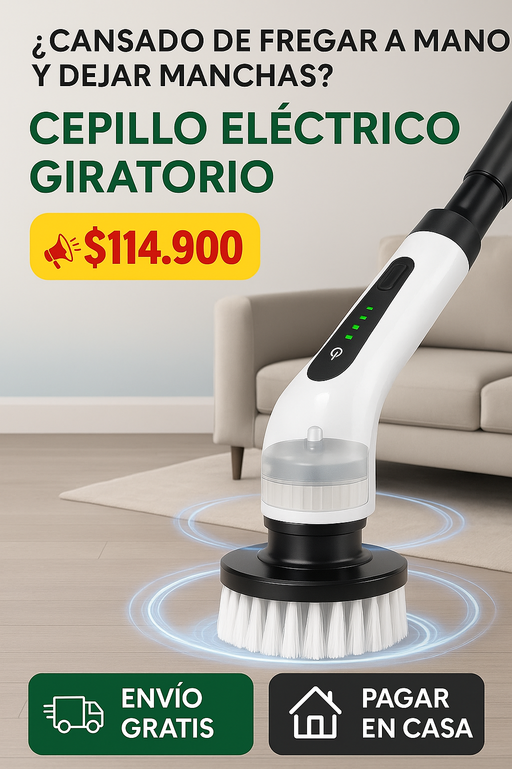 Super Cepillo De Limpieza Eléctrico Giratorio 9 en 1 y 🎁 ¡Llévate un regalo especial!🚚 ¡ENVÍO GRATIS a todo el país!