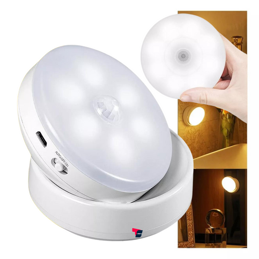 luz led redonda magnetica giratoria360