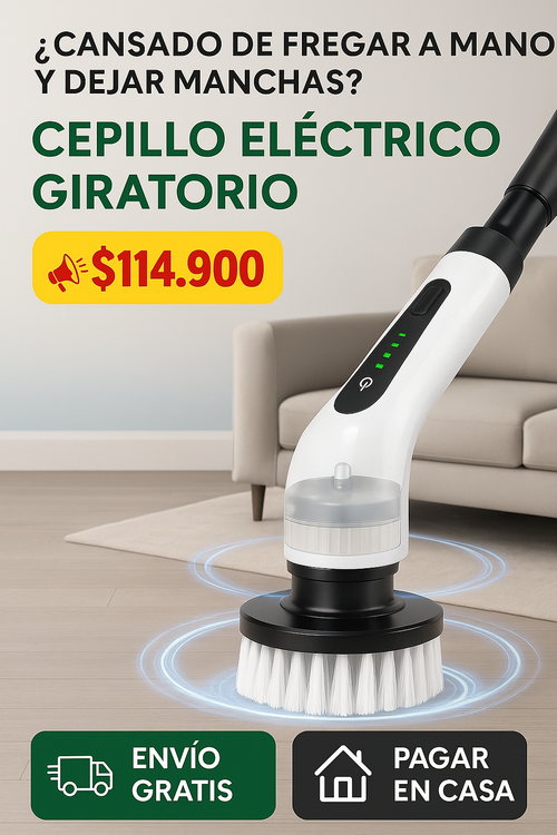 Super Cepillo De Limpieza Eléctrico Giratorio 9 en 1 y 🎁 ¡Llévate un regalo especial!🚚 ¡ENVÍO GRATIS a todo el país!