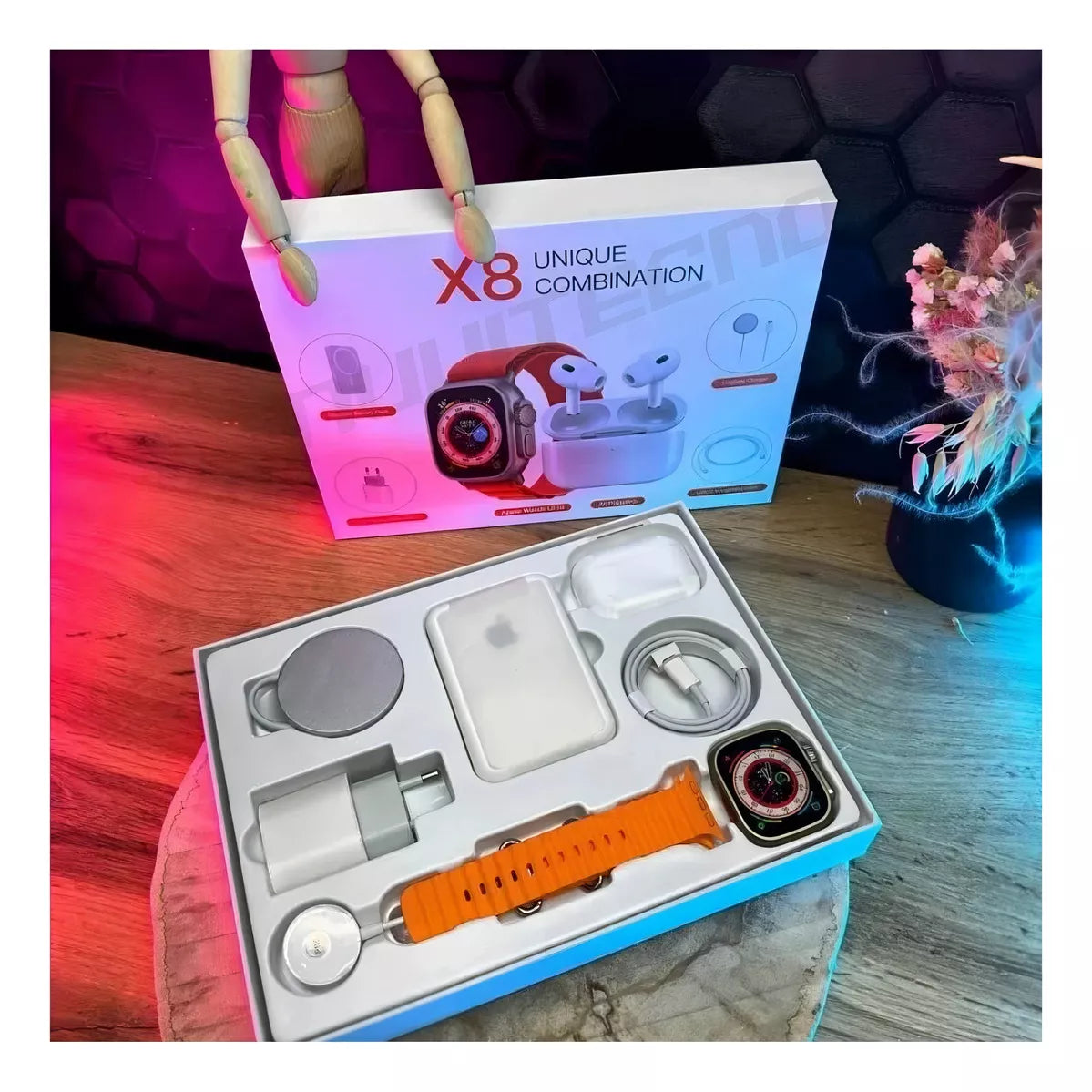 Combo Ultra 8 + Audífonos i12 (EW)+ PowerBank – Tecnología y Estilo en un Solo Producto