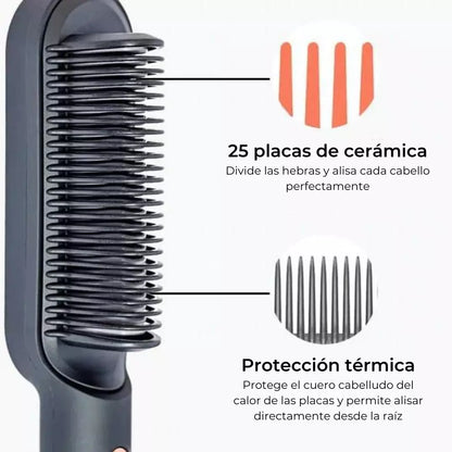 ¡Transforma tu Cabello en Minutos para estas fiestas con el Cepillo Alisador Eléctrico!